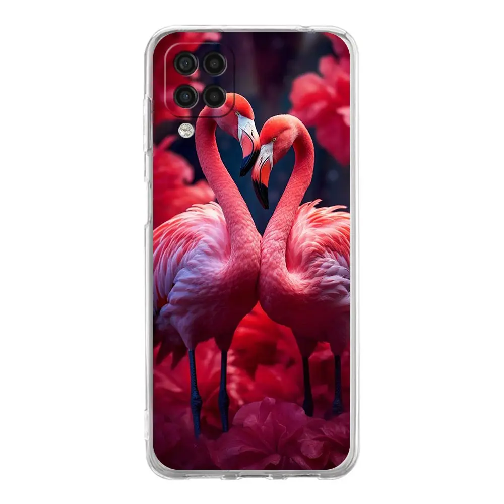 Lovely Pink Flamingos Leaf Phone Case Cover