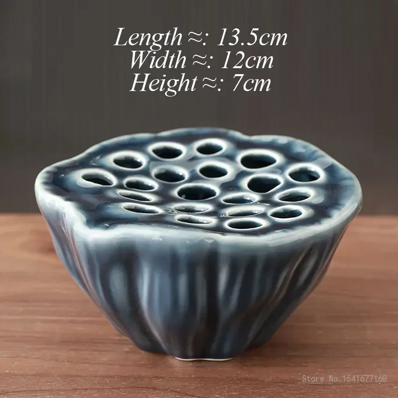 Celadon Lotus Mini Vase Utensil Zen Chinese Home Bedroom Handicraft Living Room Art Desk Decoration Ceramic Flower Arranging 1pc
