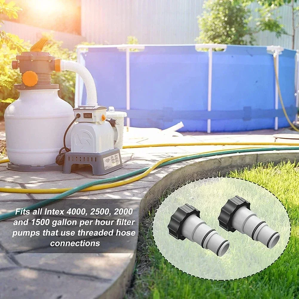 1/2PCS Hose Adapter A W/Collar for Intex ARU Threaded Connection Pumps for Plunger Drain Adapter Swimming Pool Accessories