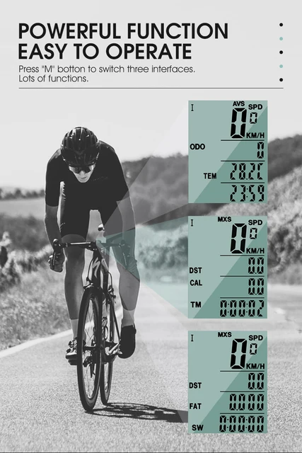 COMPTEUR KILOMÉTRIQUE DE Vélo Multifonction Ordinateur de Vélo Étanche  Affichage EUR 49,99 - PicClick FR