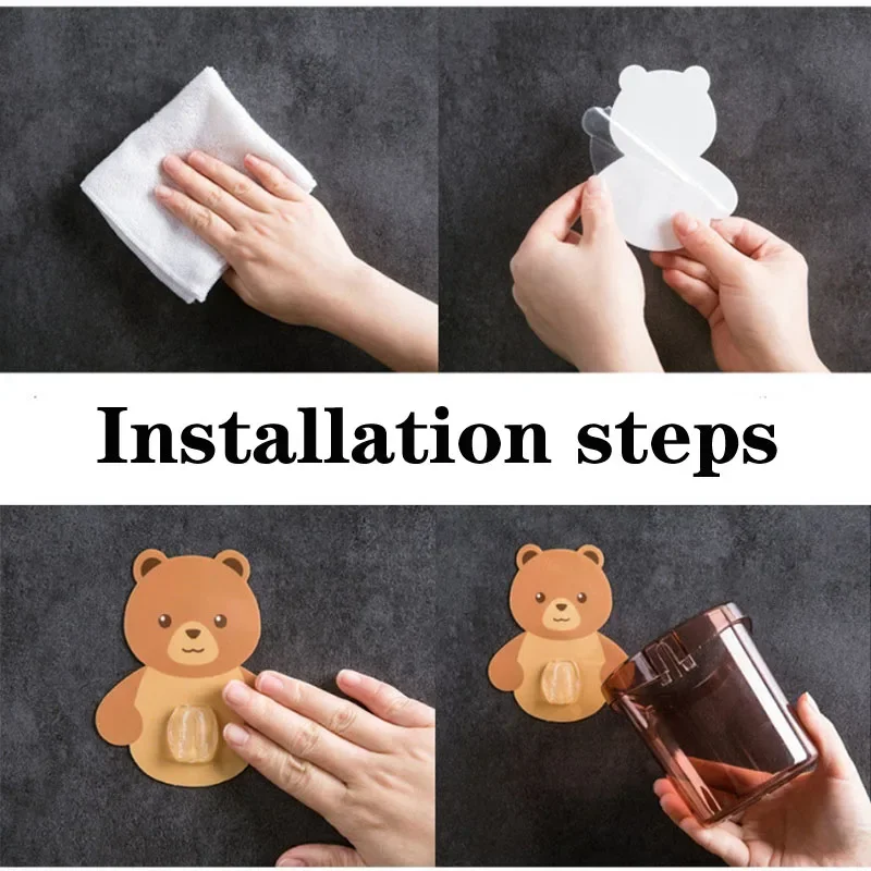 Bathroom Accessories Set Toothbrush Holder Toothpaste Storage Rack Wall Mount Toothbrush Cup Rack Stand Child Home Bathroom