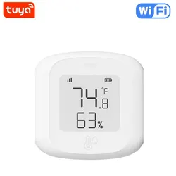 Smart Indoor Temperature & Humidity Sensor with LCD Display and Voice Assistant Support (WIFI 1PCS)