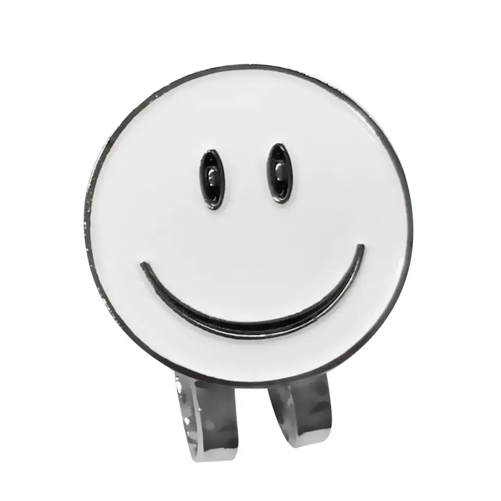 Standard Golf Ball Mark Hat Cap Clip White-1.2 x 1.2 inch