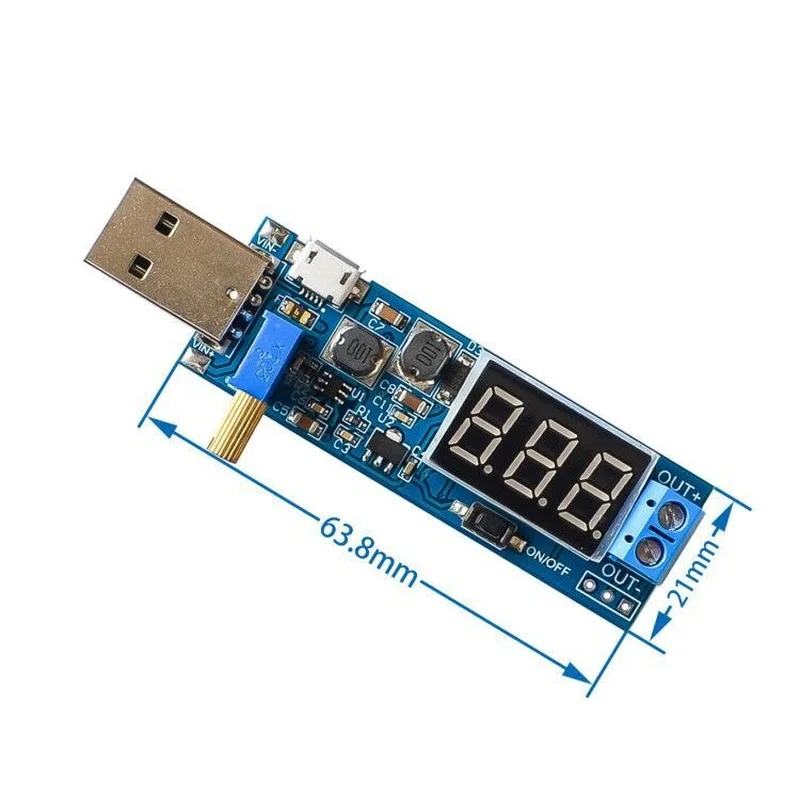 Boost Buck Converter Usb Step Up / Down Modulo Di Alimentazione Dc-Dc Da 5V A 3.3V / 12V Regolabile Out Dc 1.2V-24V