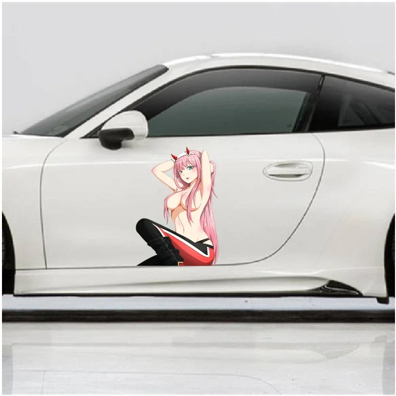 Small Town DARLING in The Zero Girl Two Stickers Anime Car Sticker Occlusion Scratch Decal Sexy Cute Car Accessories Decoration