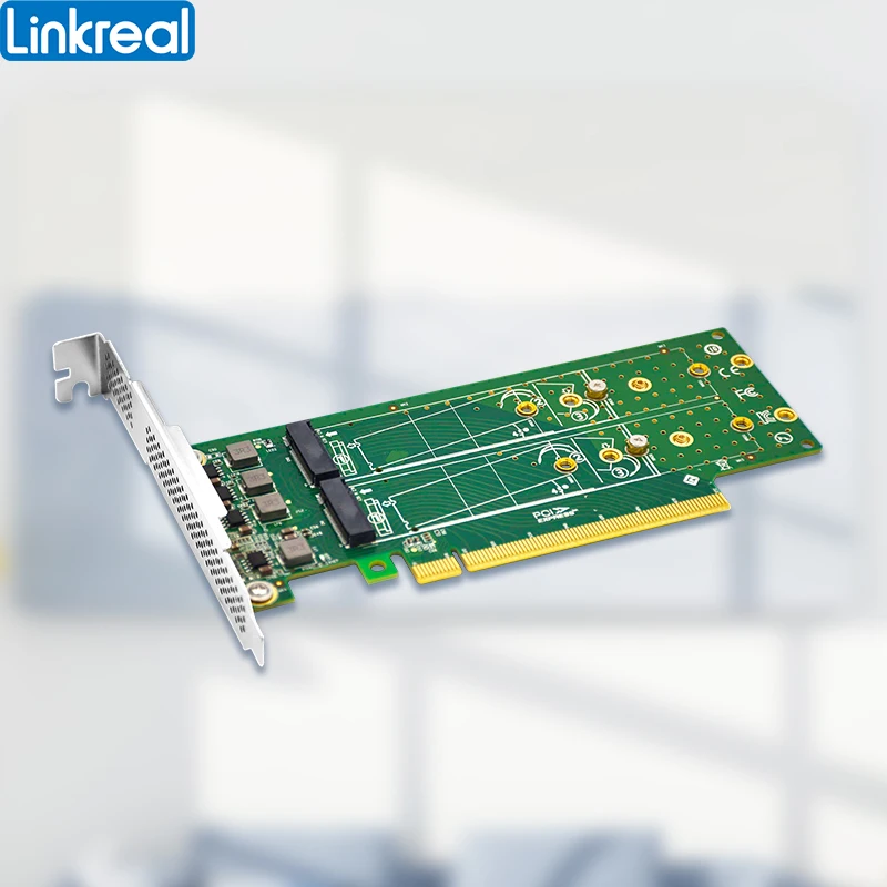 Linkreal Pcie X16 para Portas M.2 Nvme Adaptador Ssd-baixo Profile-lrnv95nf-l - Imagem 2