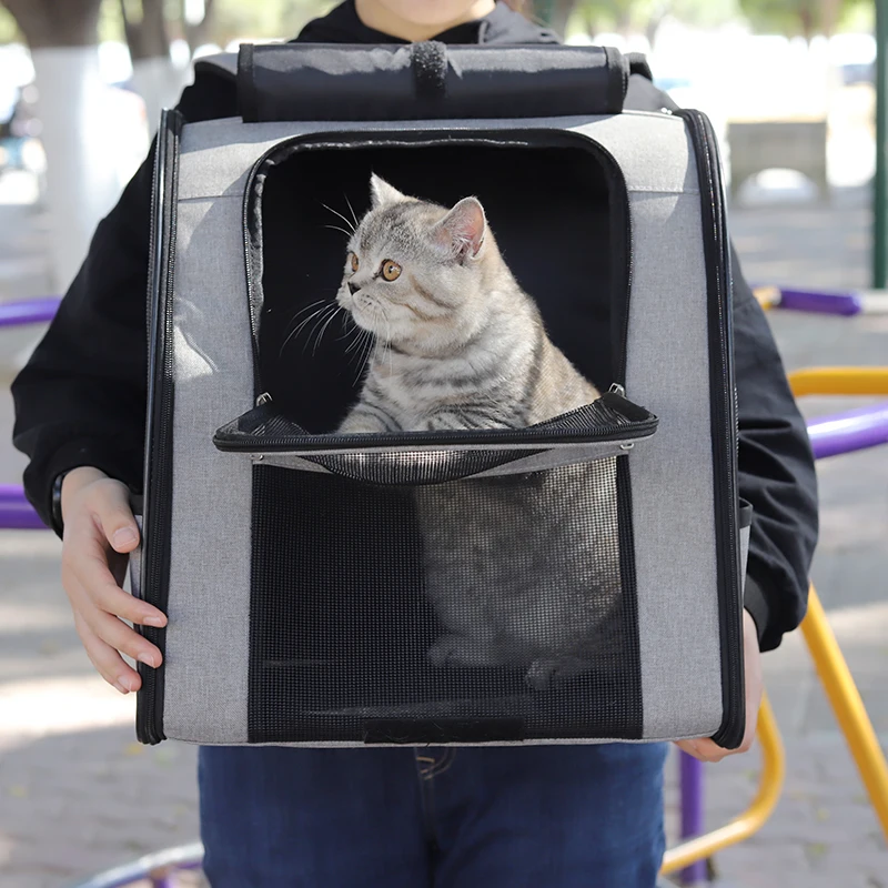 Lightweight Cat Backpack Carrier Breathable Mesh Portable Travel Backpack for Cats Dogs Small Pets