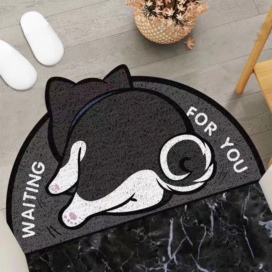 Cartoon Sand Scraping Non Slip Door Mat Hallway Kitchen Bath Dust Removal Carpet