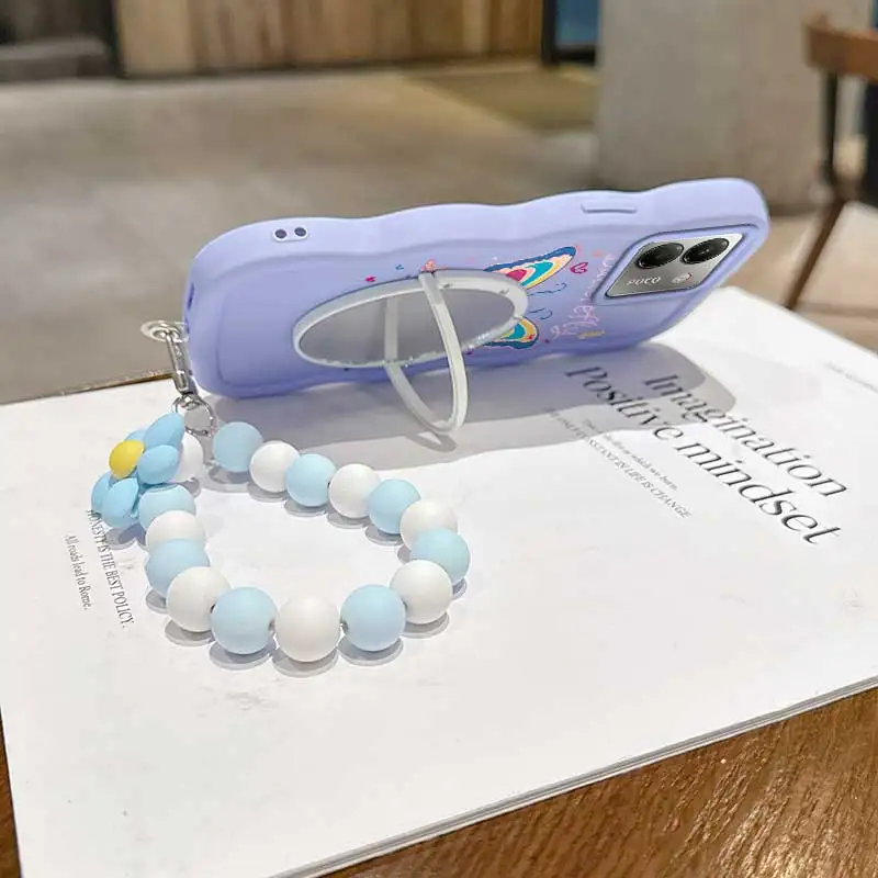 Cartoon Butterfly Phone Case Bundle with Lanyard and Stand – 3-Piece Set
