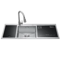 Integrated Automatic Kitchen Dishwasher/ultrasonic Water Spray Sink Dishwasher 1