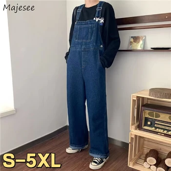 남성용 청바지 오버올, 트렌디한 올매치 S-5XL, 헐렁한 걸레질 포켓, 빈티지 워싱 포켓, 학생 패션, 가을 신상
