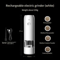 Electric Automatic Salt and Pepper Grinder Set Rechargeable With USB Gravity Spice Mill Adjustable Spices Grinder Kitchen tools 2