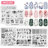KADS 5Pcs Nail Stamp Nail Art Stamping Plates Flower Nature Nail Stamping Template Image Manicure Accessories Nail Stencil Tool 1