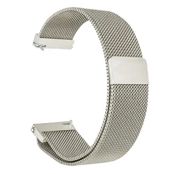 Elegant Milanese Loop Magnetic Metal Watch Band - 22mm/20mm Bracelet - 22MM (Starlight)