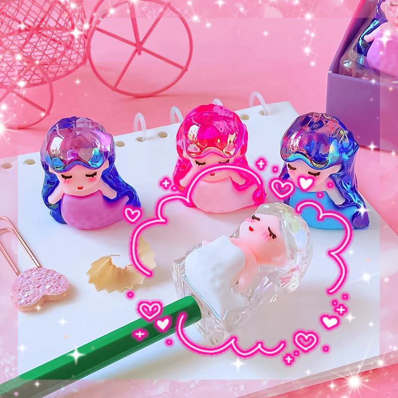 Aesthetic Kawaii Mermaid Pencil Sharpener - Cute and Pretty Stationery for School and Office Supplies