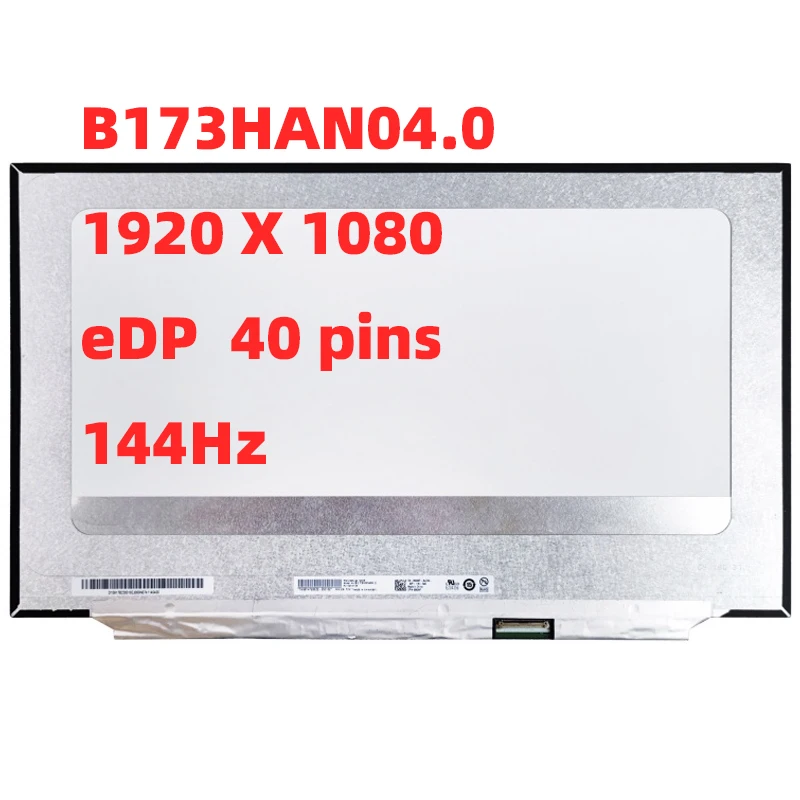 

For Lenovo Legion 5-17 MSI GE75 Raider 17.3" 144Hz Laptop LCD Scree B173HAN04.0 N173HCE-G33 FHD 1920×1080 40pin eDP