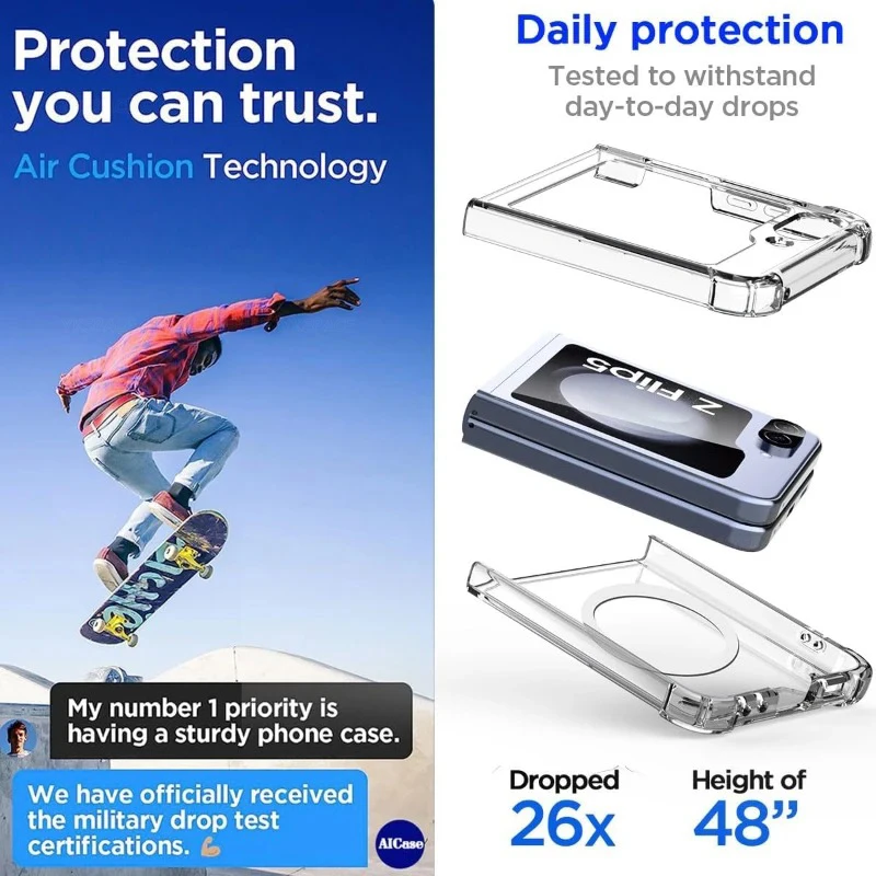 Magnetic Transparent Shockproof Phone Case with MagSafe Compatibility