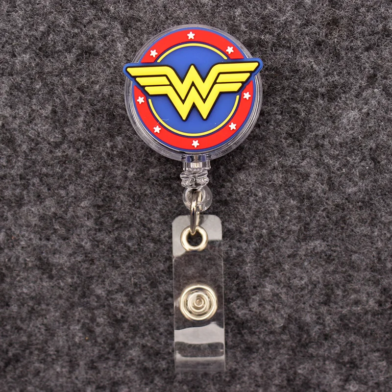Cartoons Hero Logo Style Badge Reel Nurse Workers Enfermera ID Holder Girl Boy Retractable Name Card Holder Accessory retractable badge reel badge holder retractable id tag retractable id lanyard