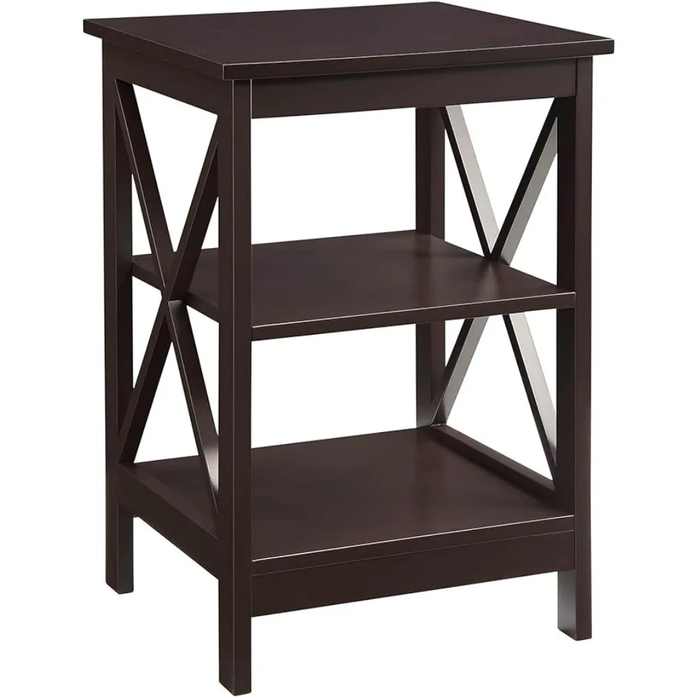 

Convenience Concepts Oxford End Table with Shelves, Espresso