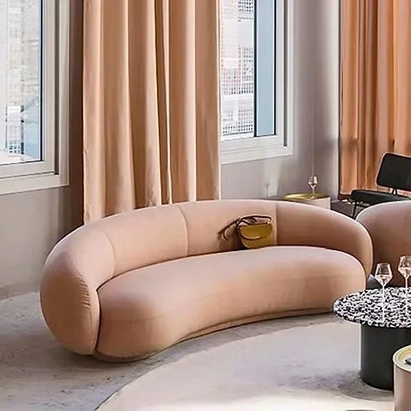 Divano curvo a 3 posti di alta qualità per adulti Divano natalizio moderno di lusso impermeabile Seduta europea Divano Letto Mobili per la casa