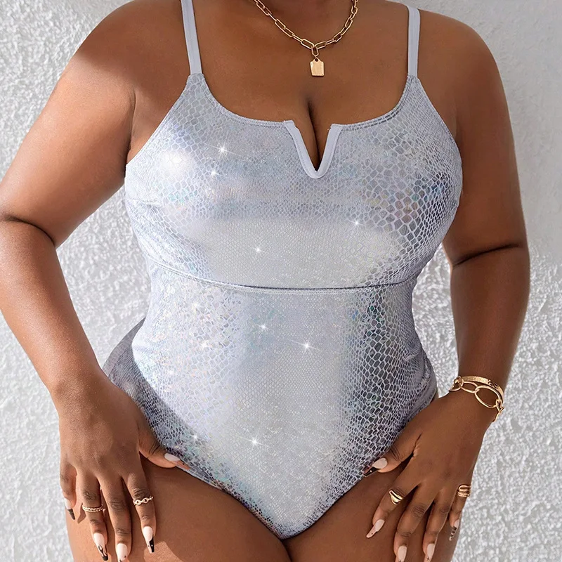 Women Swimsuit One Piece Plus Size Swimsuit Woman Bikini Swimwear Women One-Piece Large Size Swimming Suit Sexy Beachwear Bath Suit Monokini 4XL