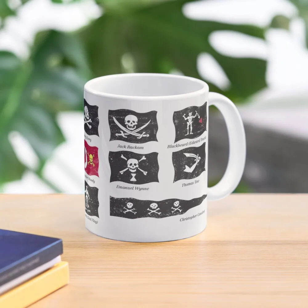 

Famous Pirates Flags - Illustration Coffee Mug Anime Cup Beer Cup Mug Kawaii Custom Mug