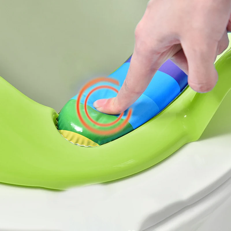 Children's Toilet Seat, Toddler Auxiliary Toilet Training, Cushioned Toilet, Hand-held Thickened And Comfortable Baby Toilet Sea 4