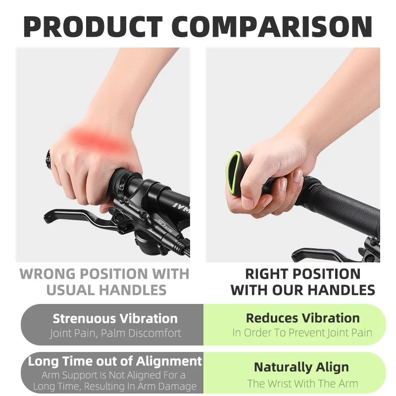 WEST BIKING Mountain Bike Handle Bar Ergonomic MTB Extension Handlebar Ends Reflective Handlebar Rest Grips Bicycle Accessories bicycle handlebar extender,bicycle accessories,bicycle handlebar grips,bicycle handlebar,bicycle handlebar extension,bicycle handlebar rest,bicycle handlebar ends