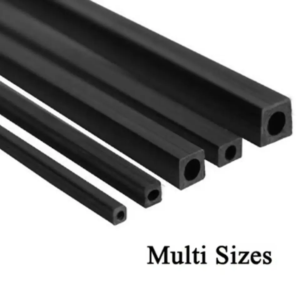 1-2-3-6pcs Carbon Fiber Square Tube Length X 500mm Outer Diameter 2mm 3mm 4mm 5mm 6mm 8mm 10mm Pultruded Carbon Fiber Tube image 4