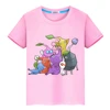 Pikmin Print 100%Cotton T-shirt Short boy girl clothes Cute Tops pride tshirt Summer cartoons Tshirt anime Tees y2k kid Day gift 5