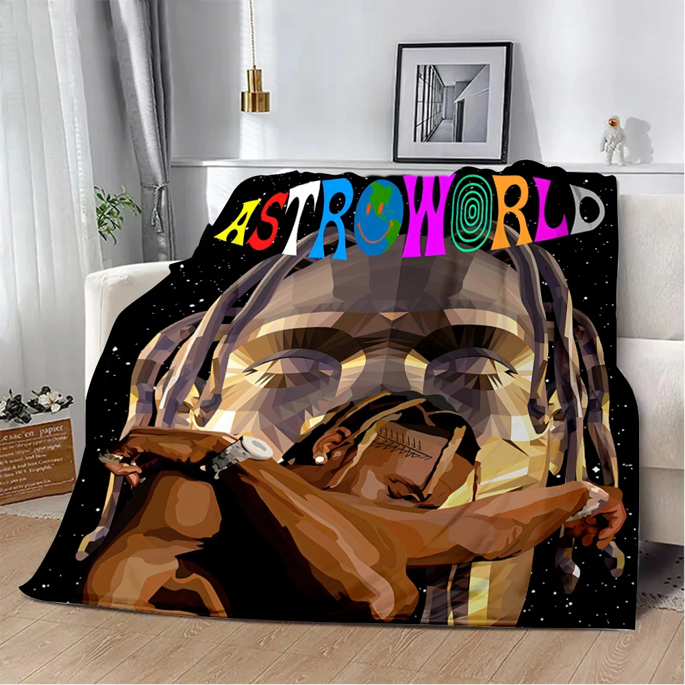 Rapper Travis Scott Cactus Jack Printed Blanket Picnic Blankets Warm Blanket Soft and Comfortable Home Travel Birthday Gift 4