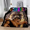 Rapper Travis Scott Cactus Jack Printed Blanket Picnic Blankets Warm Blanket Soft and Comfortable Home Travel Birthday Gift 4