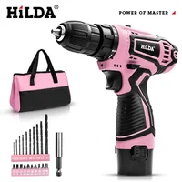 HILDA Electric Drill 12V Cordless Drill Electric Screwdriver Mini Wireless Power Driver DC Lithium-Ion Battery 1