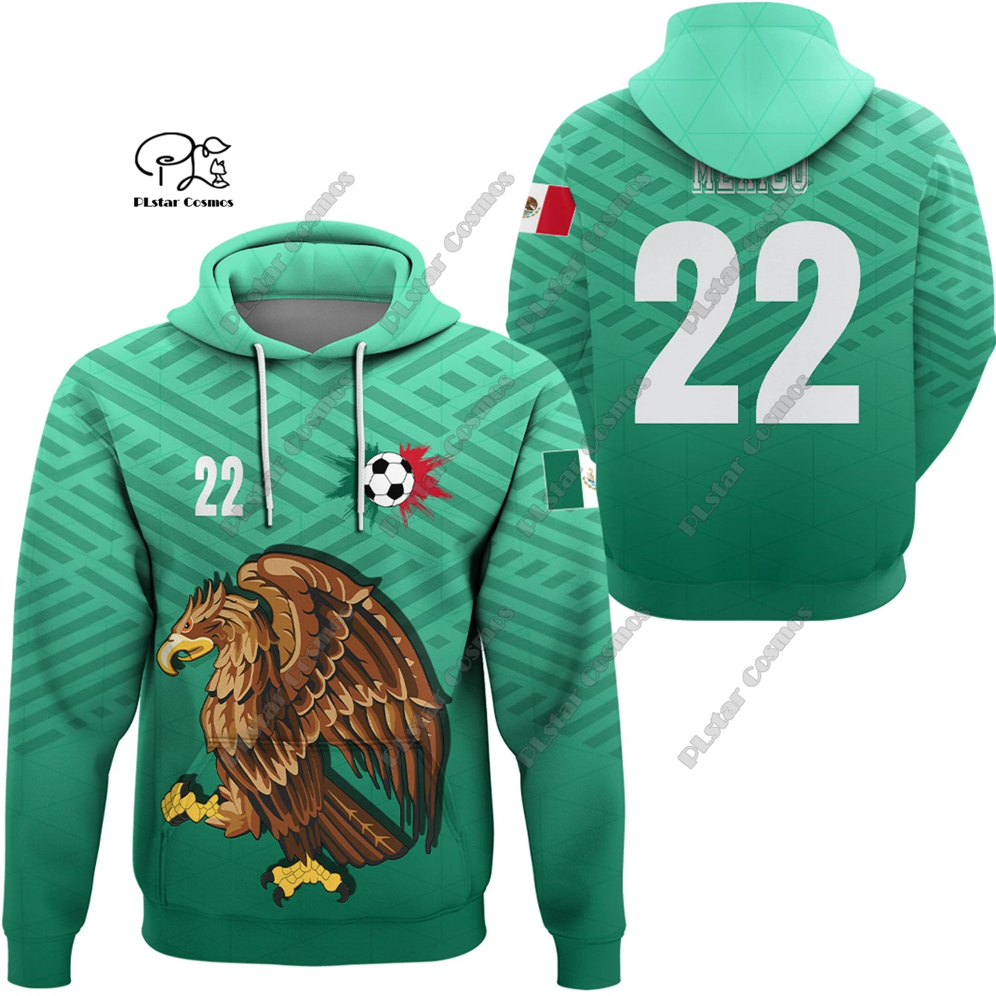 PLstar Cosmos 3D printing can customize name Mexican uniform street casual women's men's hoodie a2