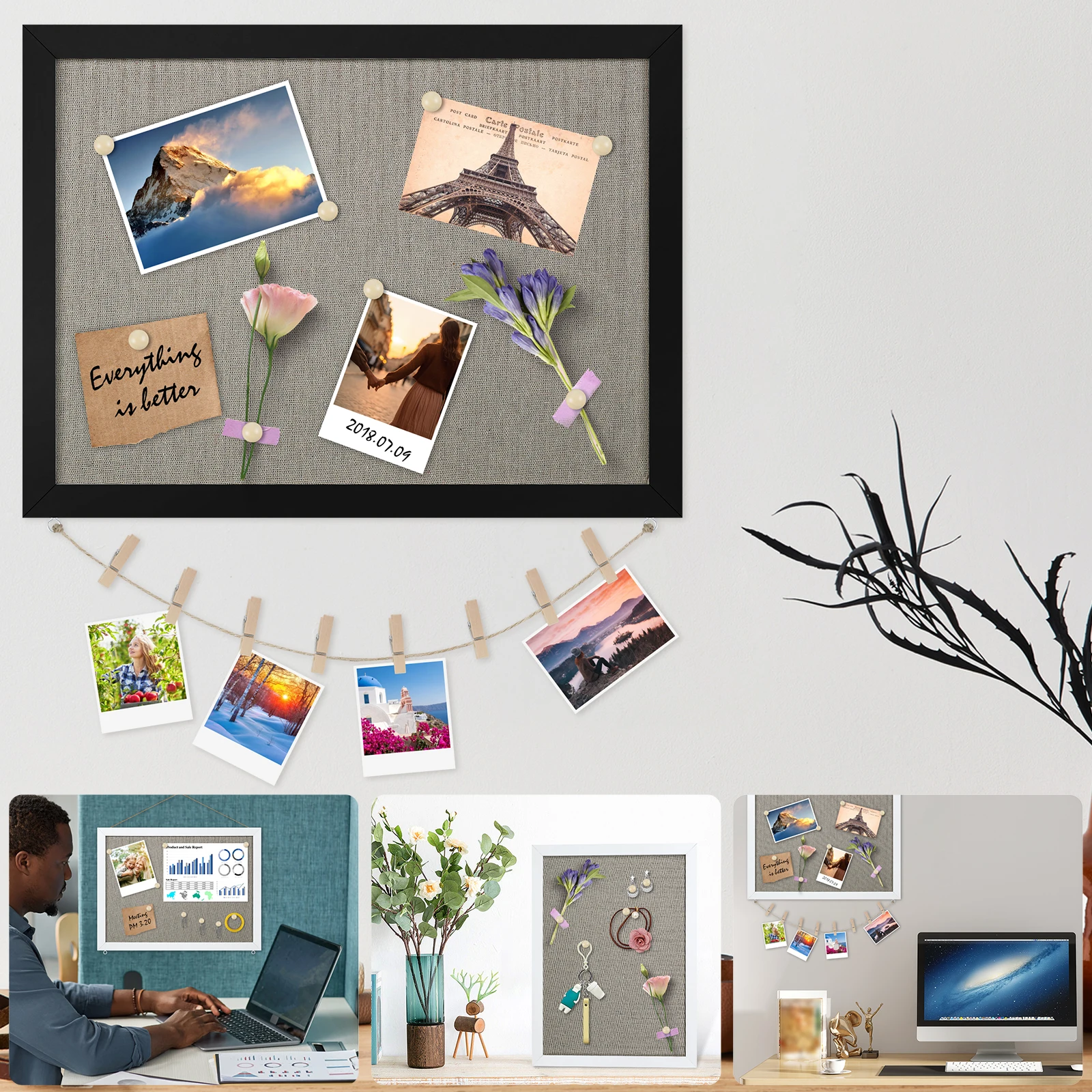 

Пробковая доска в стиле ретро, многоразовая прочная, для настенных объявлений, легкая, для подвешивания