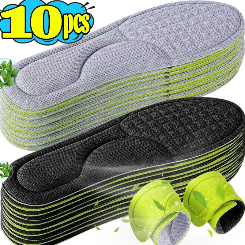 thumbnail image 1 of Plantillas ortopédicas de espuma viscoelástica suave unisex, 2/10 unidades, transpirables, desodorizantes, para calzado deportivo, antisudor y antibacterias, 1 of 5