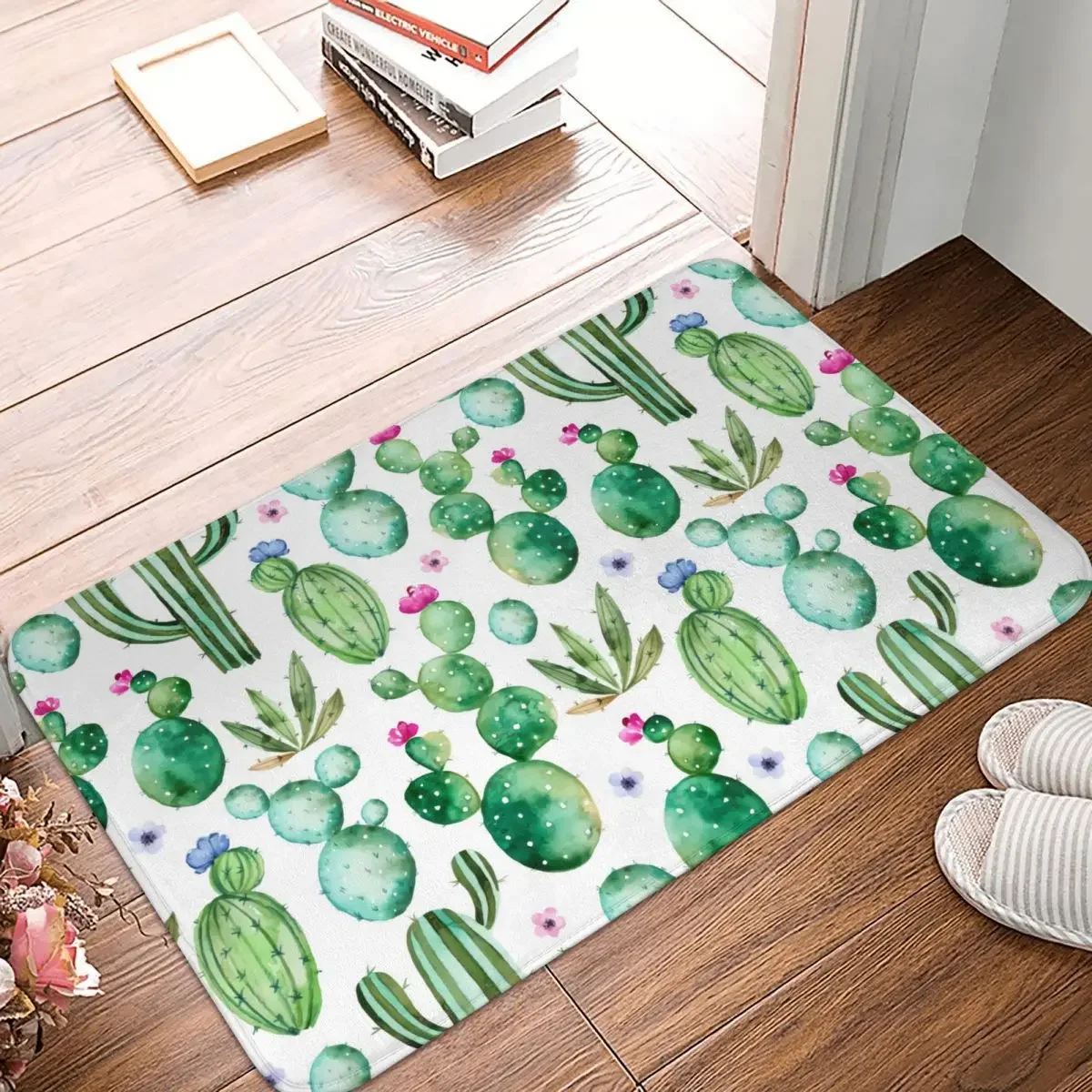 

Non-slip Rug Doormat Bath Mat Cactus Hallway Carpet Welcome Decorative