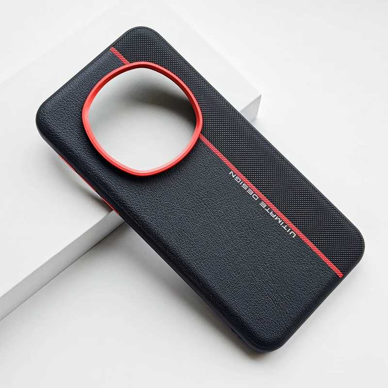Minimalist Splicing PU Leather + Hard PC Anti-Fall Non-Slip Phone Case