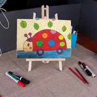 30cm/40cm/50cm Foldable Tabletop Easel Adjustable Portable Wood Drawing Easel Lightweight Art Supply Painting Display Holder 2