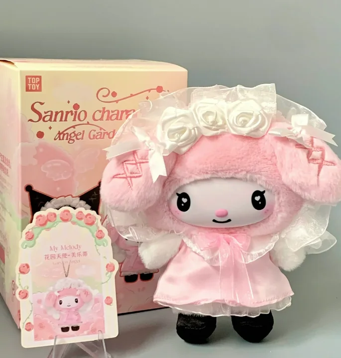 새로운 Toptoy Sanrio 패밀리 엔젤 가든 시리즈 비닐 블라인드 박스 깔끔한 플레이 쿠로미 멜로디 소녀 선물 재고 정통 펜던트