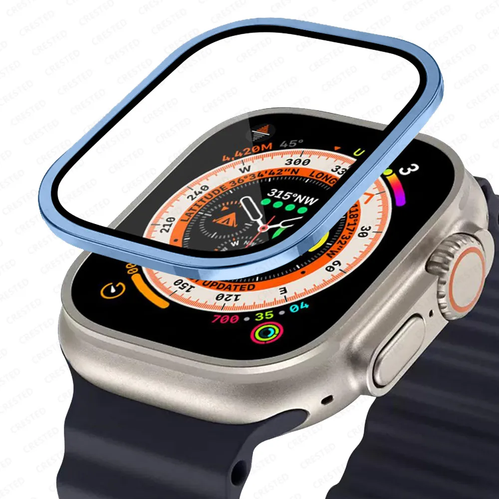 Premium Tempered Glass Screen Protector with Metal Bumper - Anti-Scratch, High Definition Film