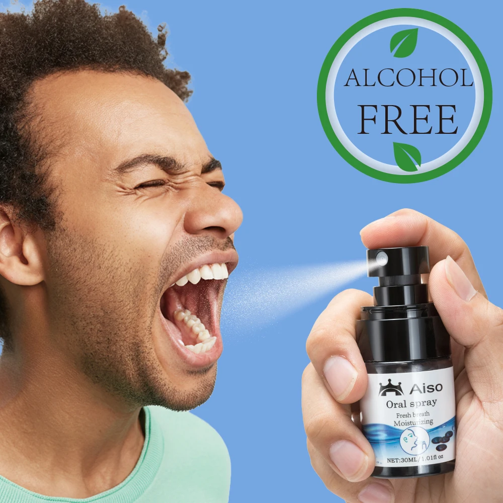 Blueberry Fresh Breath Oral Spray - 30ml, Moisturizing & Essential