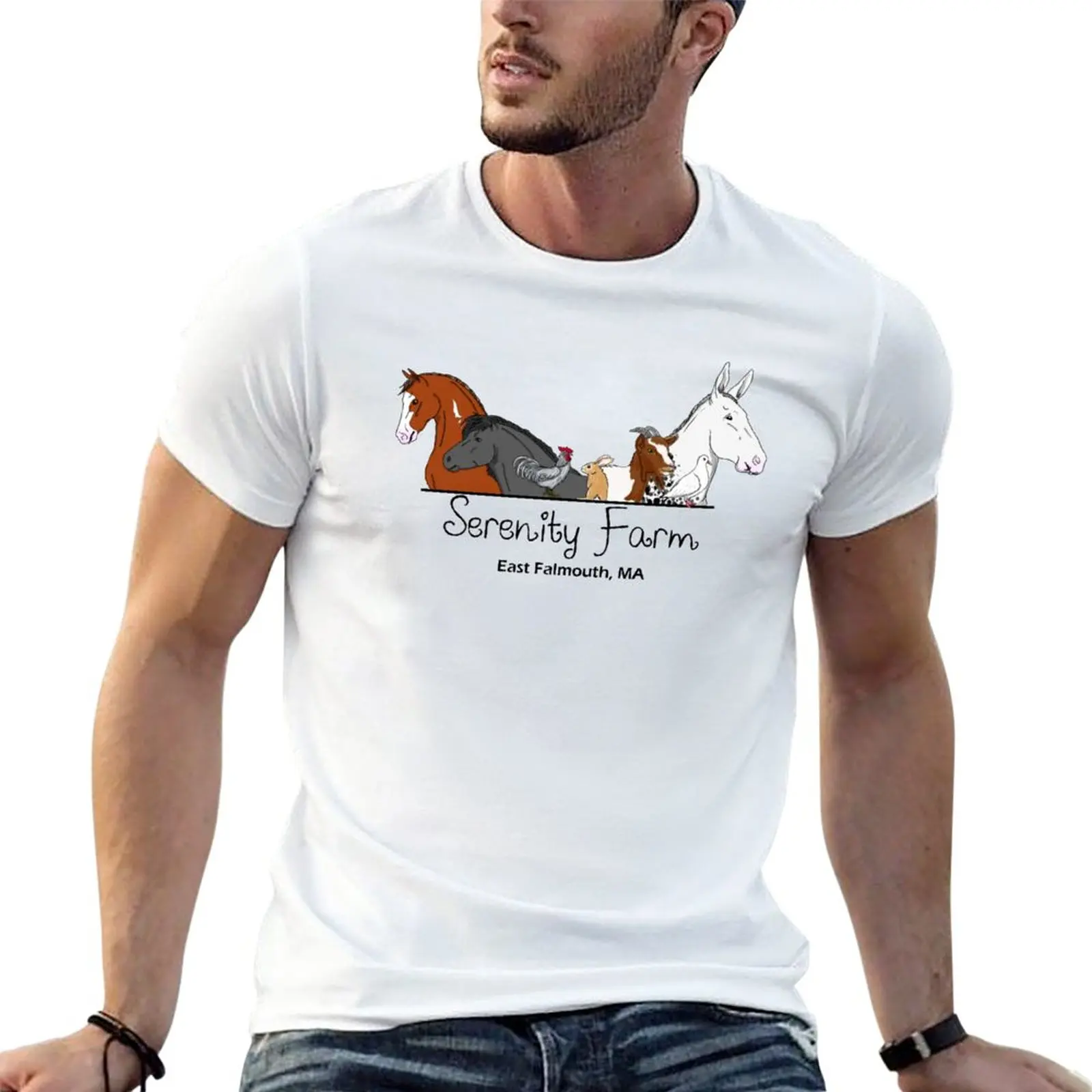 

Serenity Farm Group Logo T-Shirt plus size tops blanks t shirts for men cotton