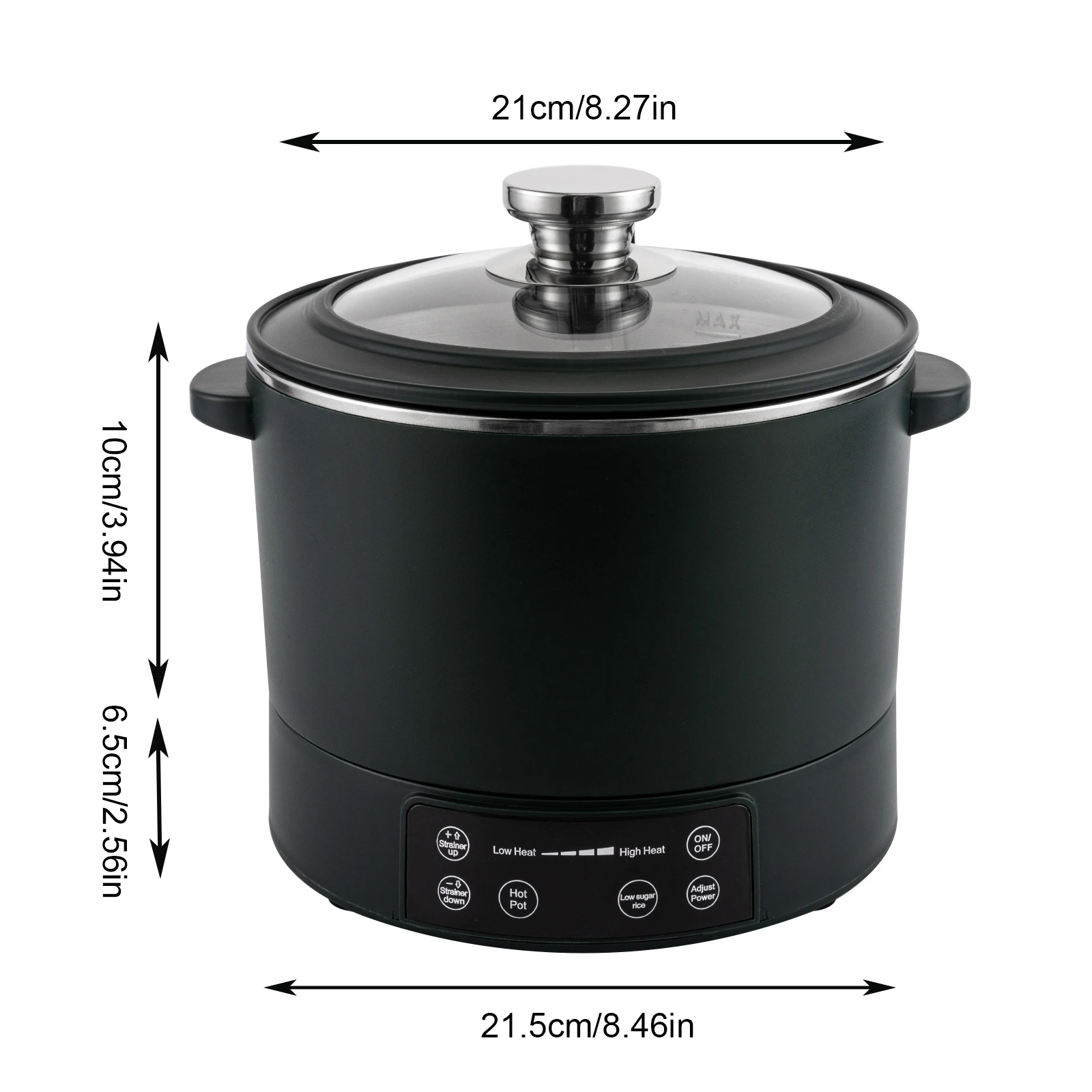 1500W Smart Lifting Electric Hot Pot 3.2Qt Multifunctional Cooker 3 in1 Shabu Shabu Hot Pot Portable Travel Cooker