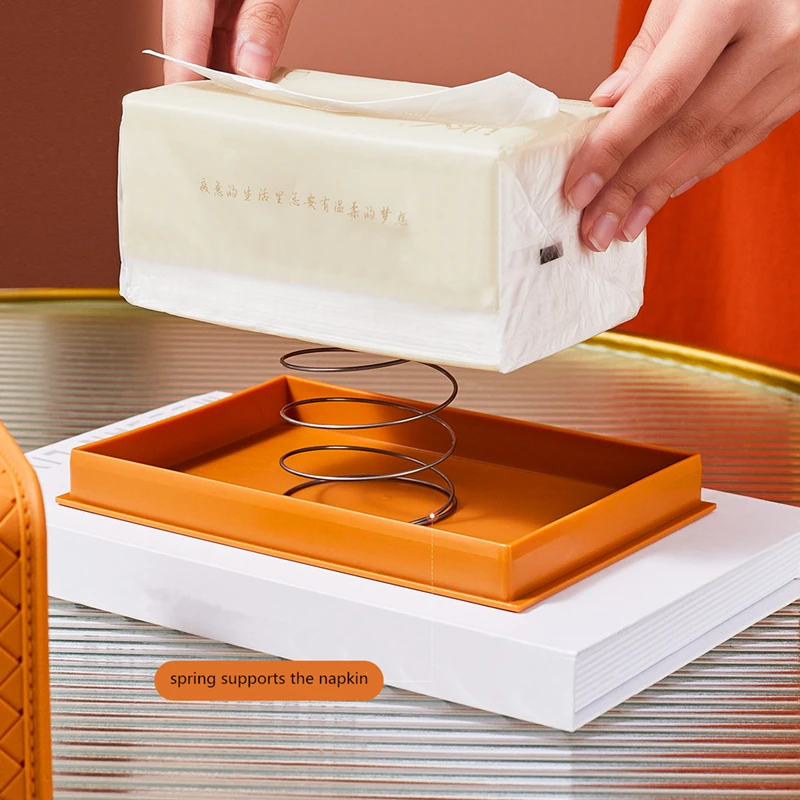 Waterproof Leather Texture Tissue Box Cover Napkin Holder Wet Paper Case Living Room Car Organizers Desk Storage 3