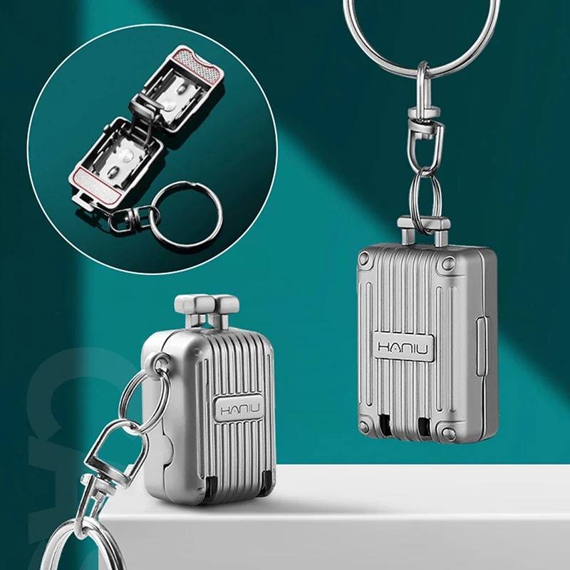 Exquisite Luggage Keychain Foldable Nail Cutter Stainless Steel Nail Clippers Rotary Toenail Fingernail Manicure Trimmer 2