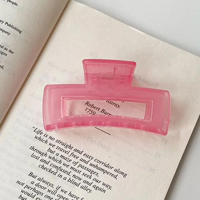 Hot Sale Solid Color Claw Clip Large Barrette Crab Hair Claws Bath Clip Ponytail Clip For Women Girls Hair Accessories Gifts 0018-7-8cm