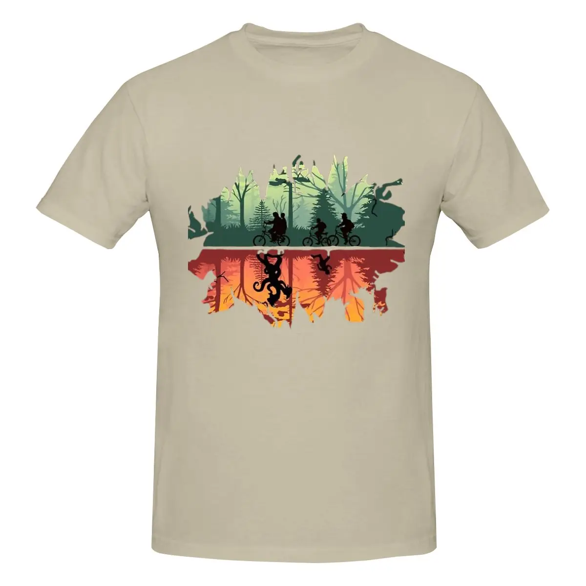 thumbnail image 1 of Camisetas de lujo Stranger-Things The Upside Down para hombre, camisas estampadas de verano de algodón, ropa de calle de alta calidad, tallas S-6XL, 1 of 5