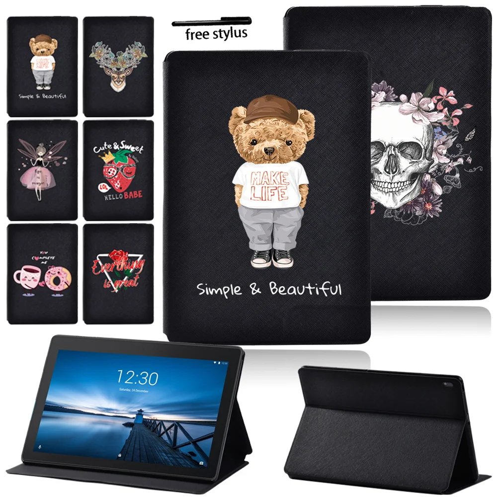 Custodia Per Tablet Anticaduta Per Lenovo Tab (M10/E10) Custodia Da 10.1 Pollici/Lenovo Smart Tab M10 Plus-Cartoni Animati