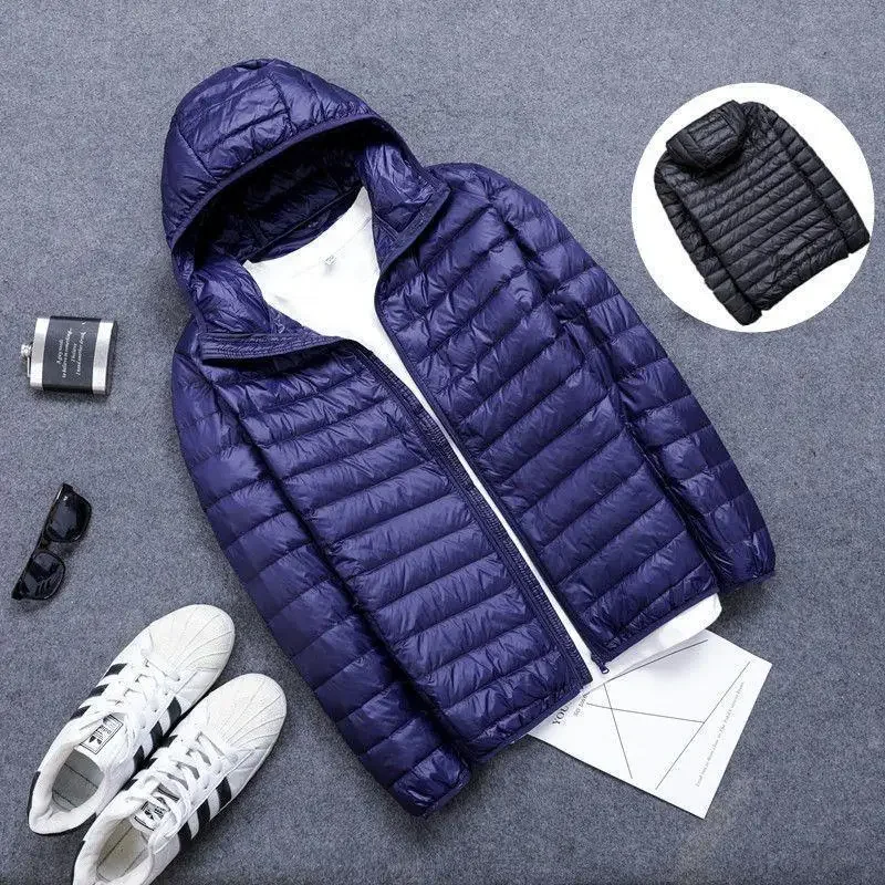 Thin Down Coat For Men Short Cropped Style Suitable For Middle-aged Elderly Fat Men Easy To Wear Take Off